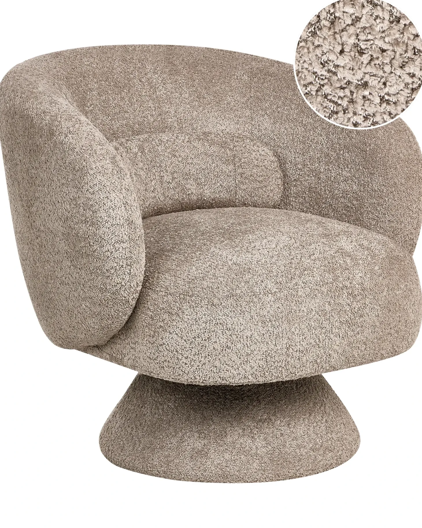 Dreje stol LIEKSA Boucle Beige