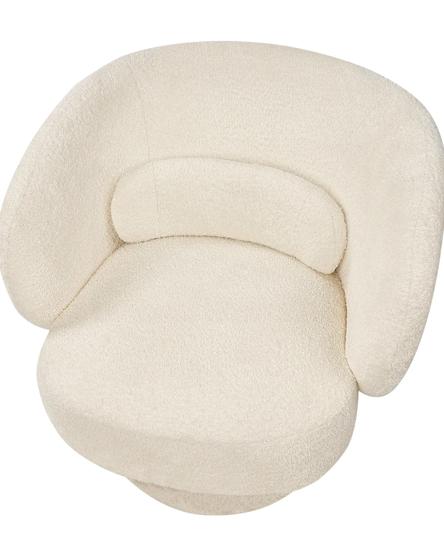 Dreje stol LIEKSA Boucle Cremehvid