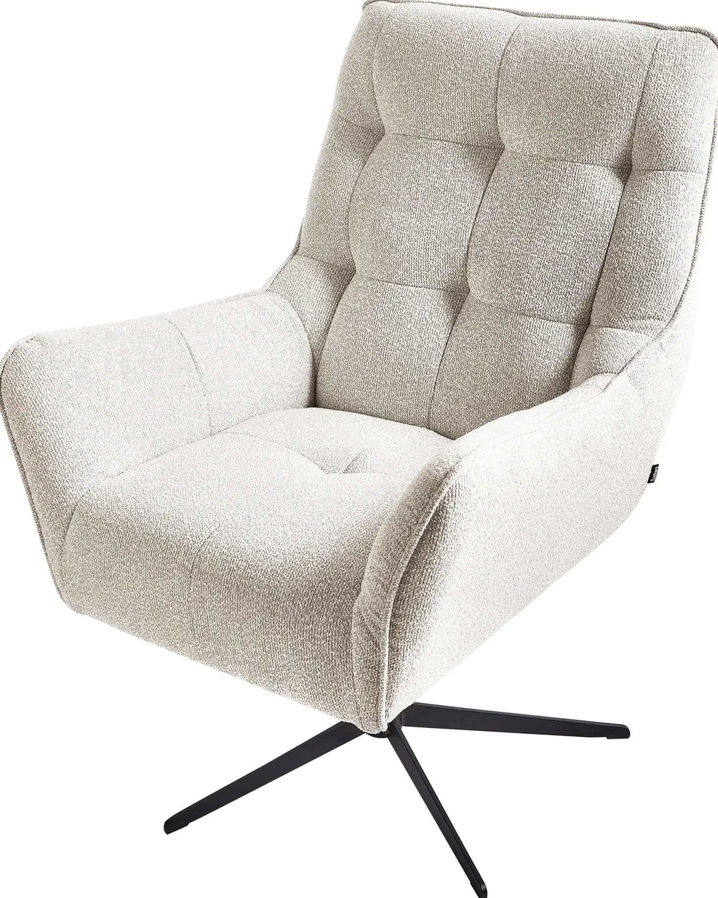 Dreje stol MOLLE II med fodskammel Lys Beige