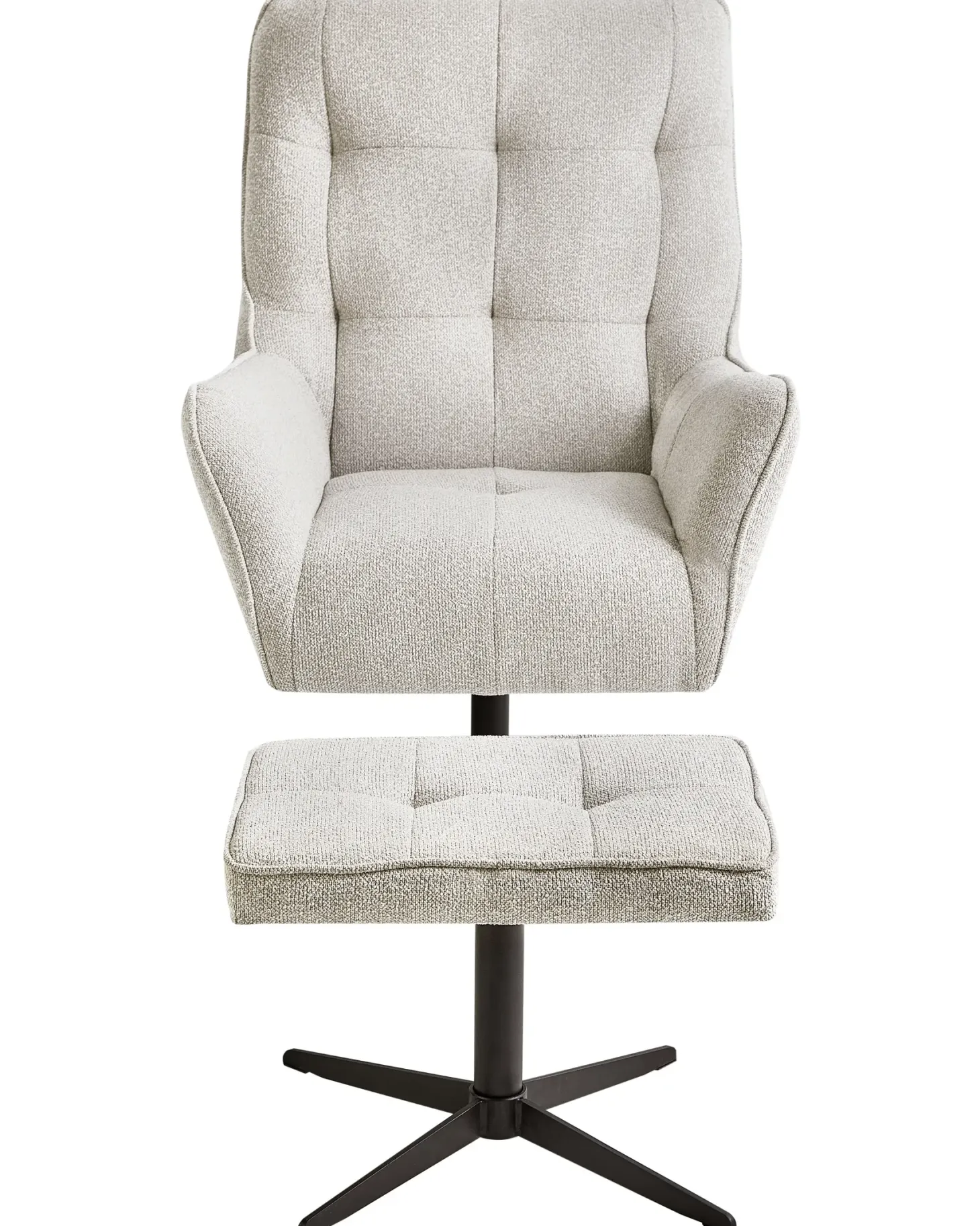 Dreje stol MOLLE II med fodskammel Lys Beige