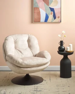 Dreje stol NOLVIK Velour Lys Beige