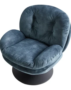 Dreje stol NOLVIK Velour Mørkeblå