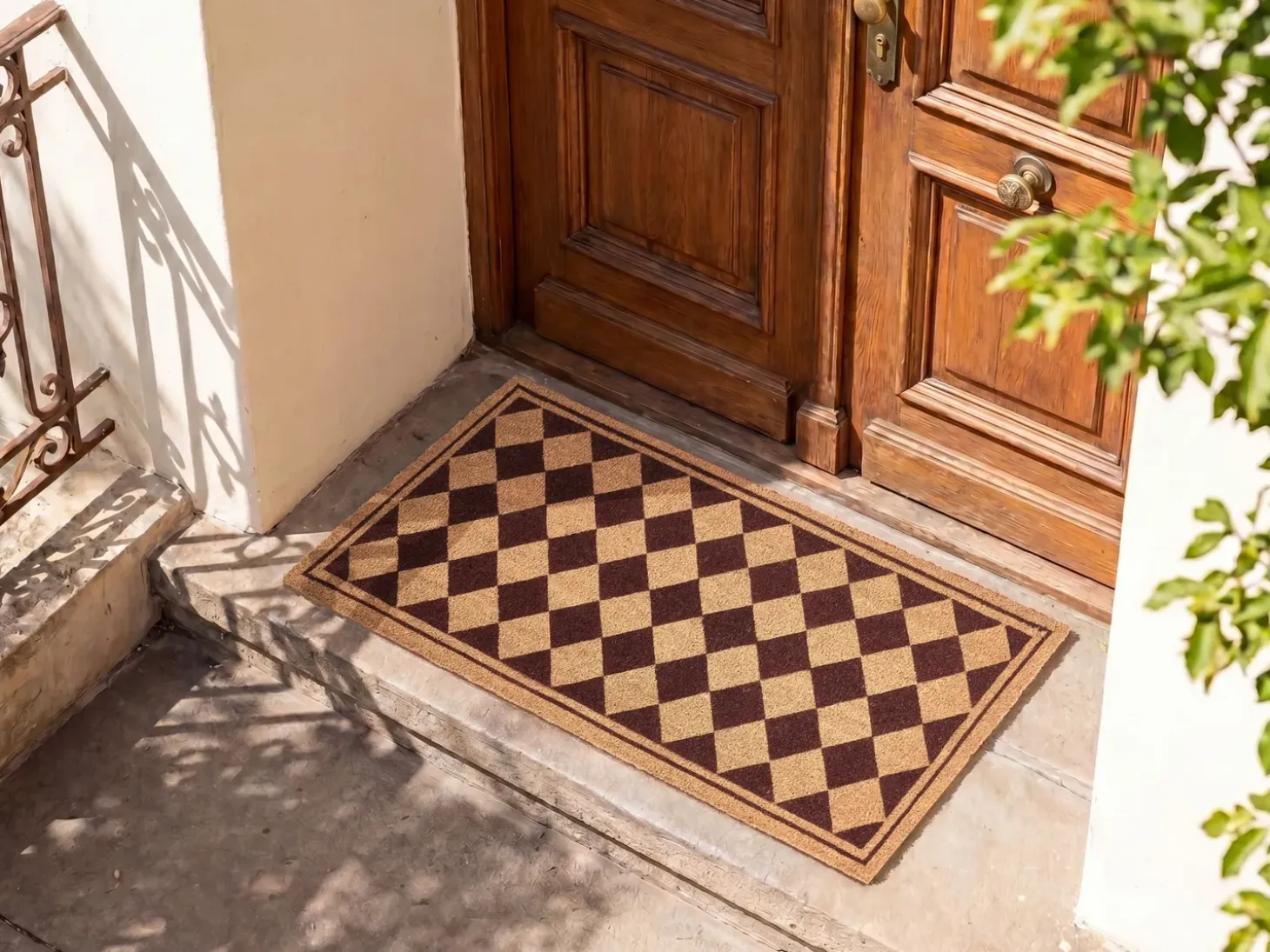 Dørmåtte CARDONA Beige/brun 55 x 120 cm Kokos