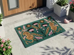 Dørmåtte NAKNEK Multifarvet 50 x 80 cm Fugl Blomst Kat Kokos