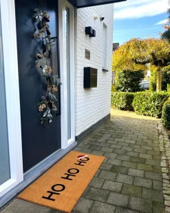 Dørmåtte PALAKPAKIN Naturlig 55 x 120 cm Julemønster Kokos