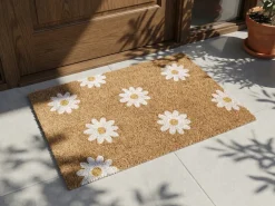 Dørmåtte TOPKO Naturlig 40 x 60 cm Blomst Kokos