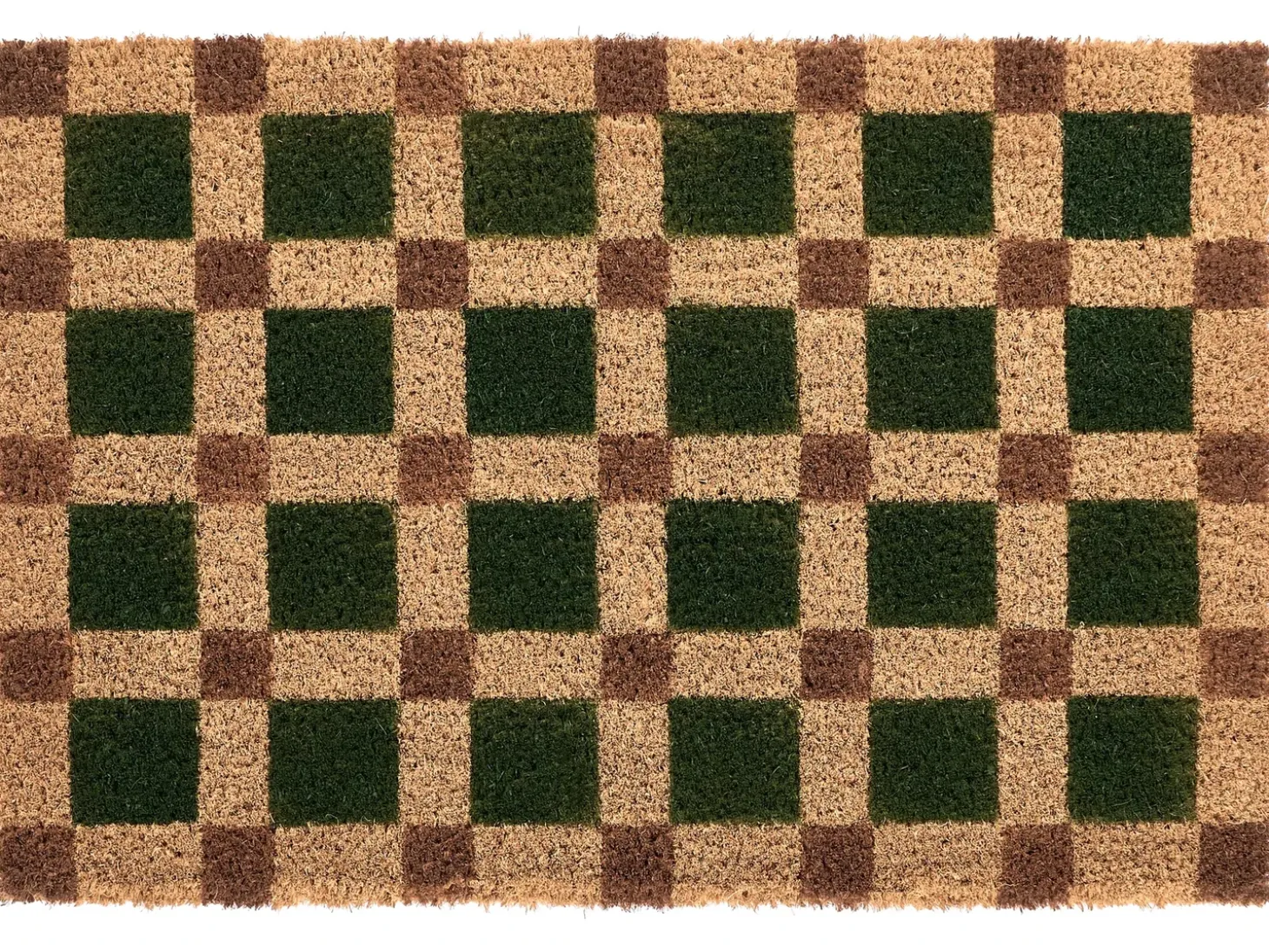 Dørmåtte VILLASIS Beige/Grøn 60 x 90 cm Kokos
