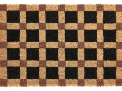 Dørmåtte VILLASIS Beige/sort 60 x 90 cm Kokos