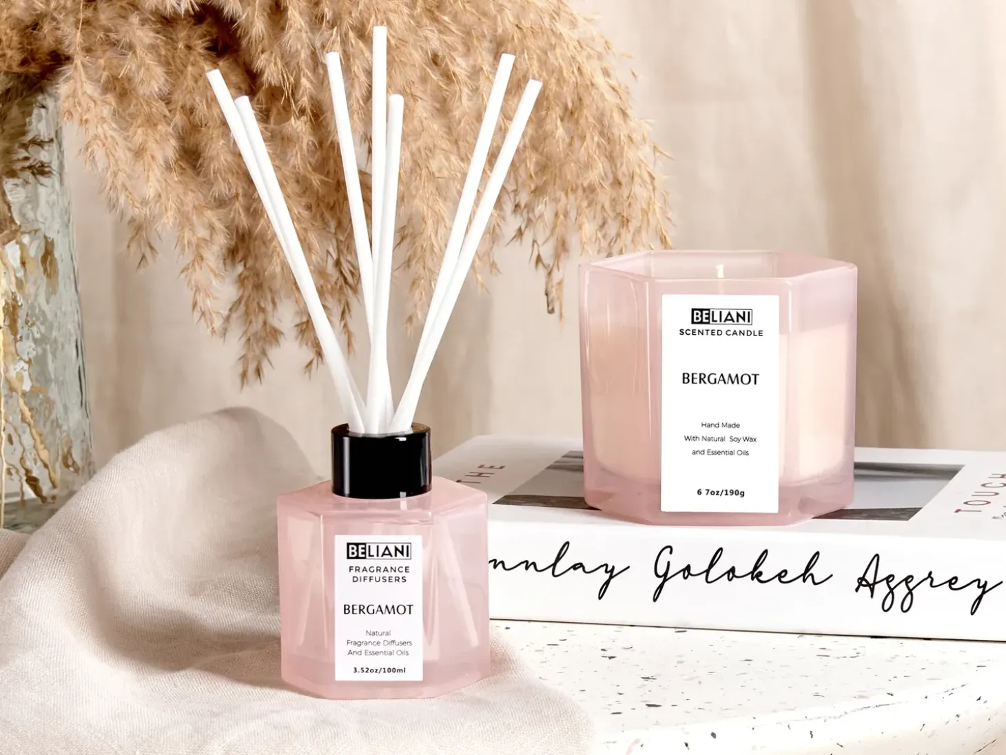 Duftlys med duftpinde CLASSY TINT Soja voks Frugtig noter