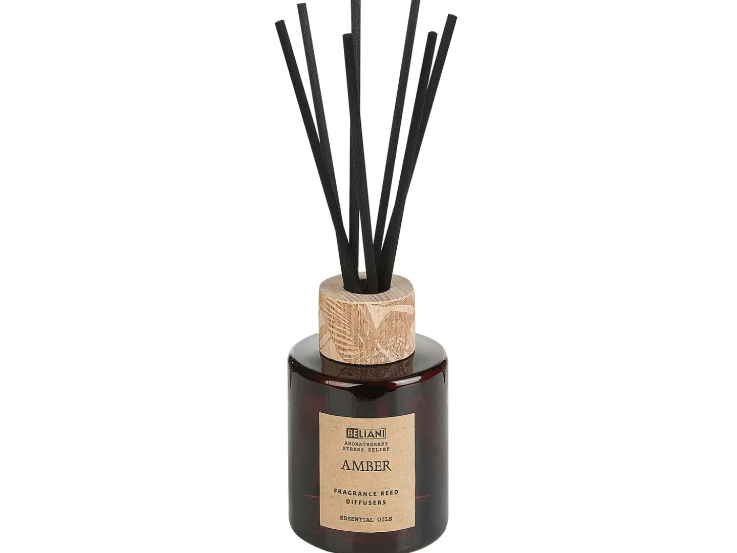 Duftlys med duftpinde DARK ELEGANCE 9 cm Brun