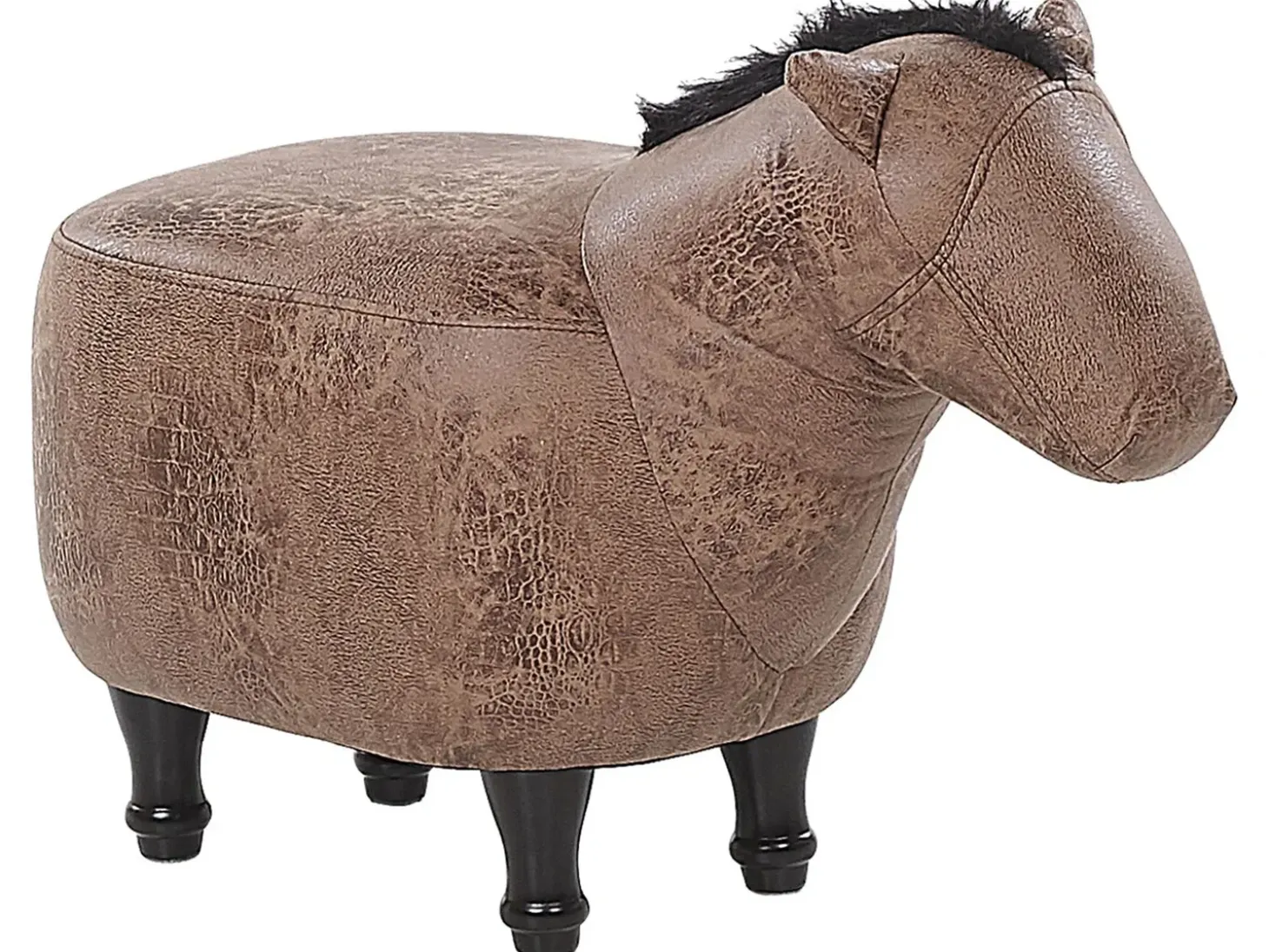 Dyrepuf HORSE Kunstlæder Lysebrun Hest