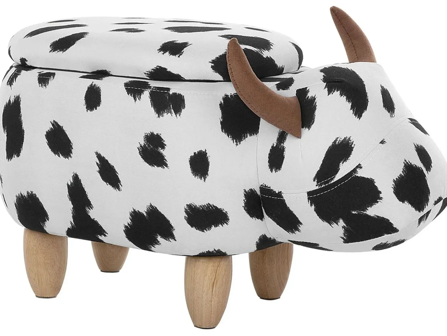 Dyrepuf med opbevaring COW Hvid Ko