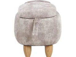 Dyrepuf med opbevaring DOGGY Velour Beige Hund