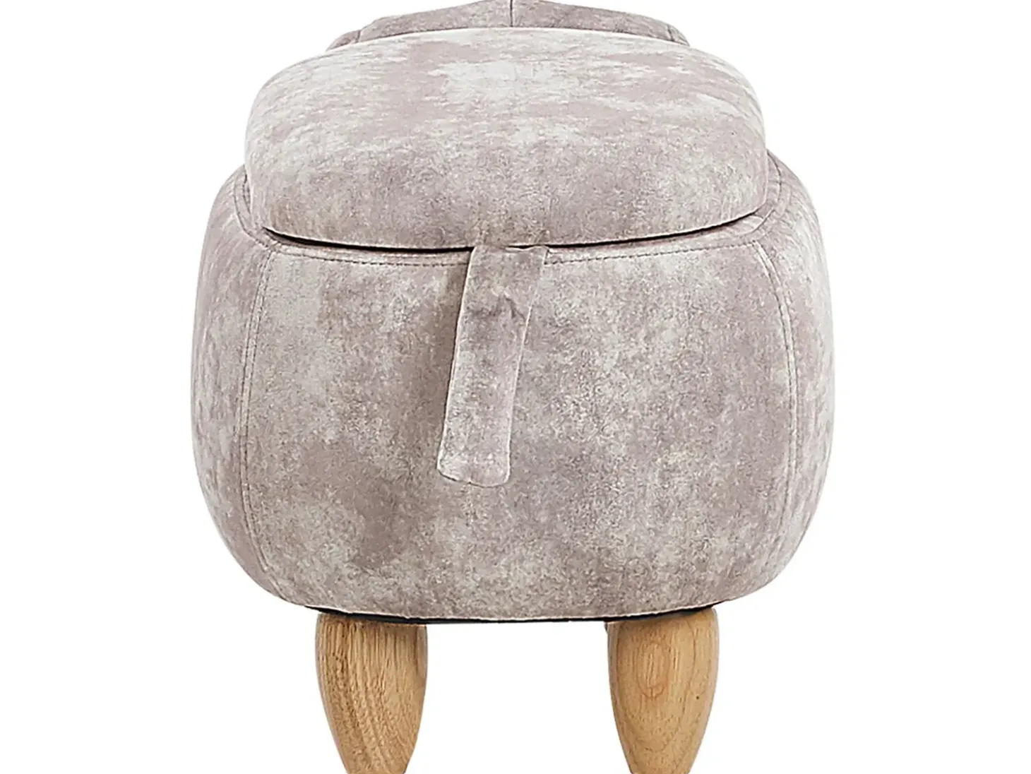 Dyrepuf med opbevaring DOGGY Velour Beige Hund