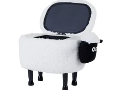 Dyrepuf med opbevaring SHEEP Hvid Får