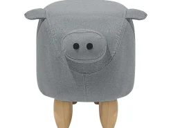 Dyrepuf PIGGY Lysegrå Gris