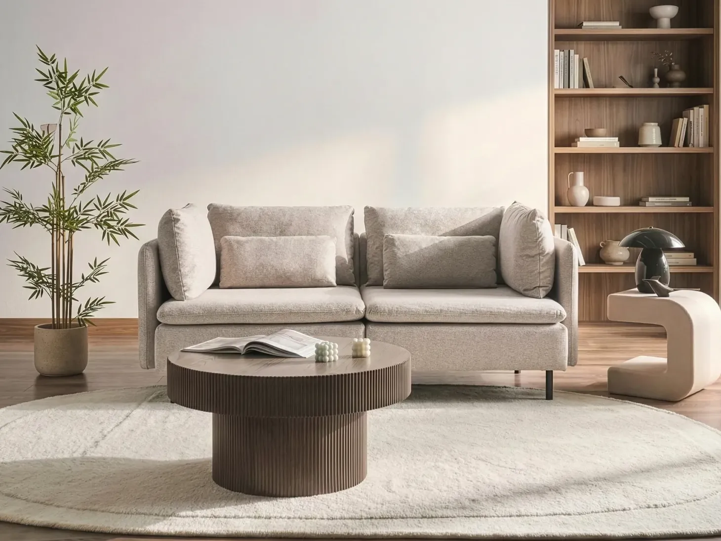 EGERIS 2 personers Modulsofa Beige