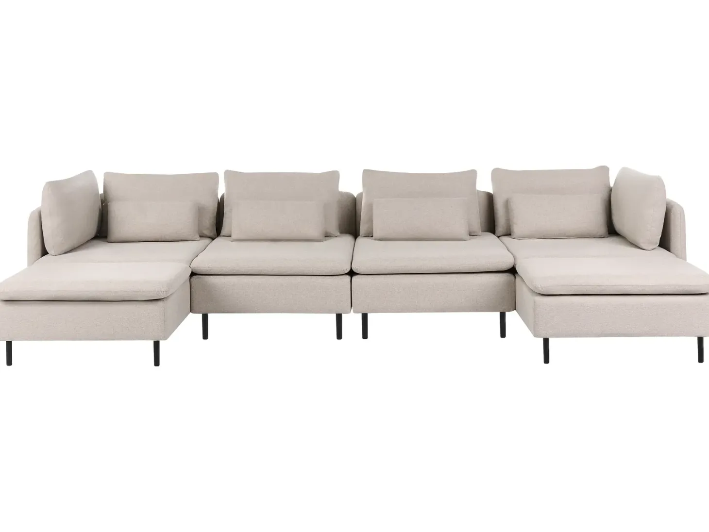 EGERIS 4 personers U-formet modulsofa Beige