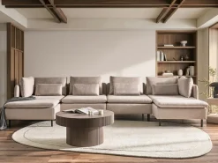 EGERIS 4 personers U-formet modulsofa Beige