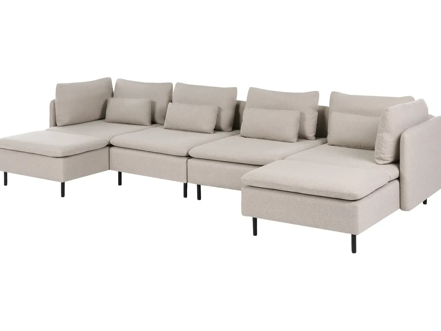 EGERIS 4 personers U-formet modulsofa Beige