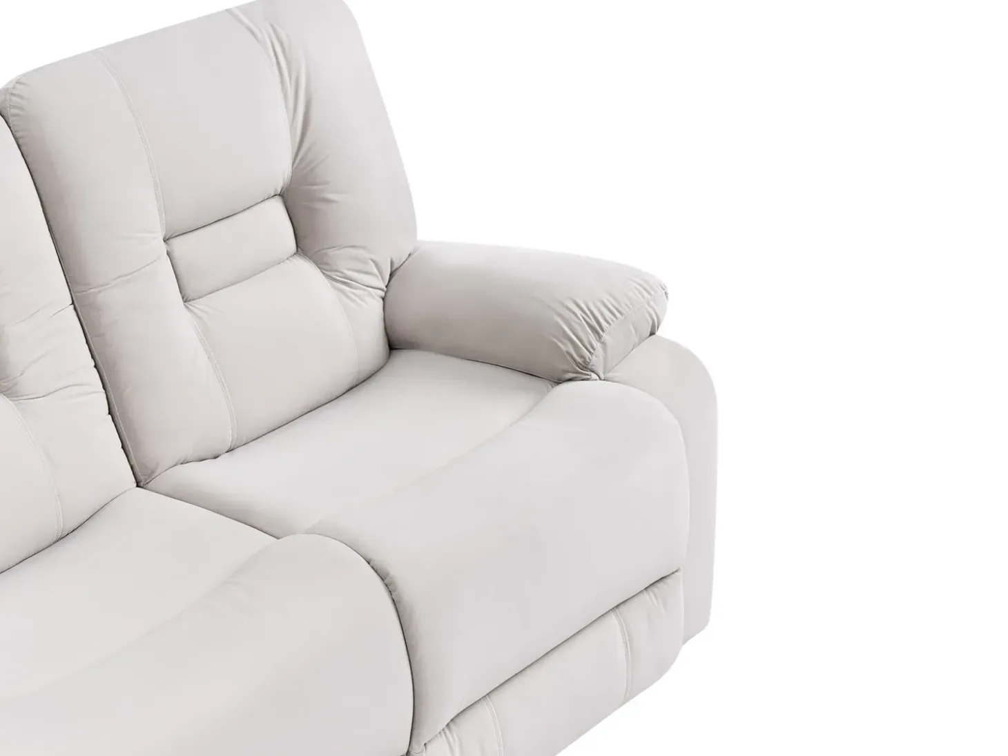 Elektrisk recliner sofa 2 personers BERGEN Velour Lys Beige med USB-port