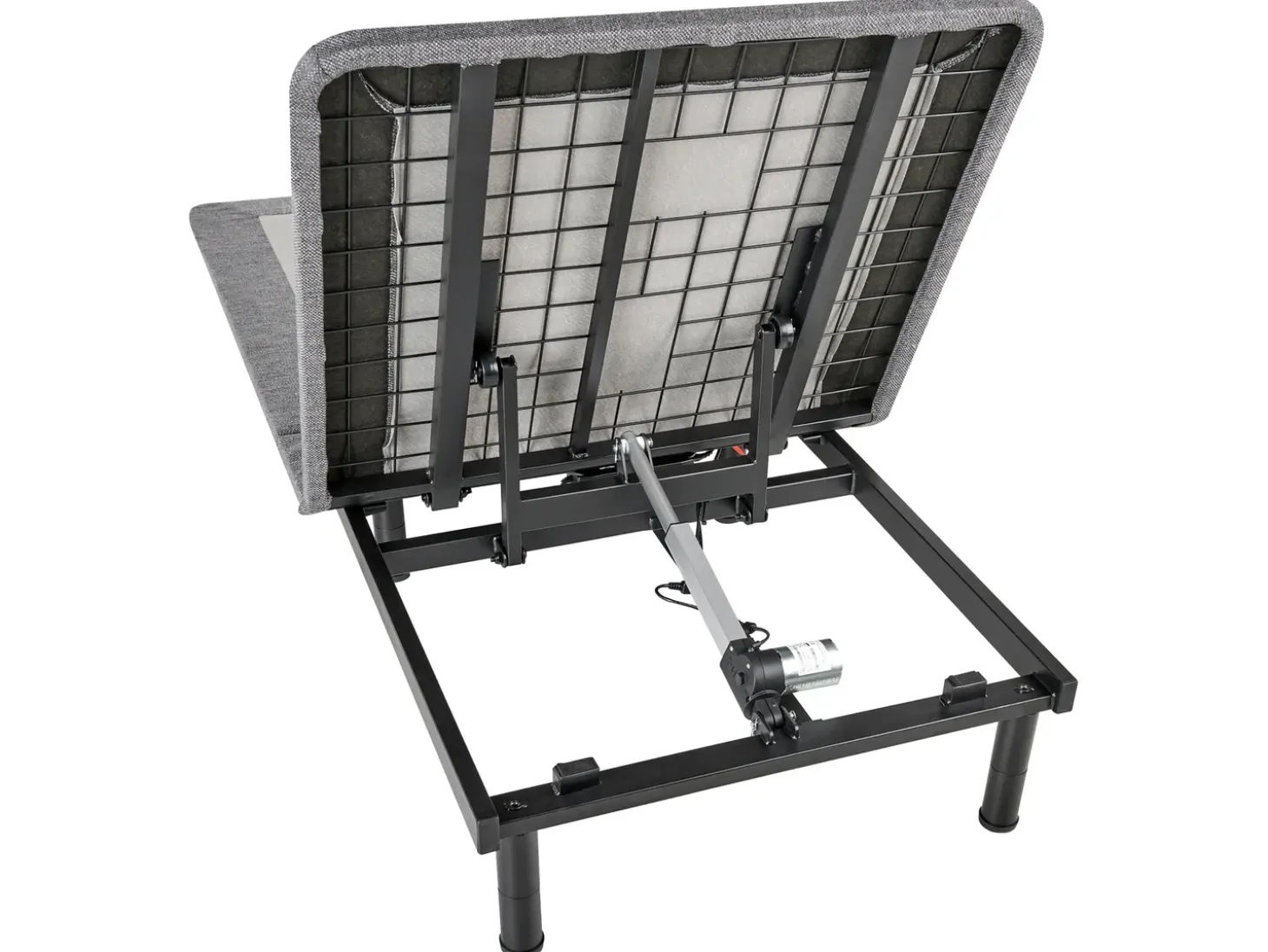 Elektrisk justerbar sengebund BRUNOY 90 x 200 cm Grå