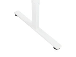 Elektrisk justerbart hjørneskrivebord DESTINES Sort/hvid 160 cm 109 cm Højrevendt