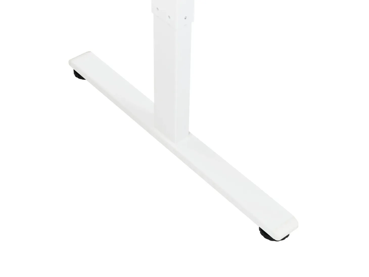 Elektrisk justerbart hjørneskrivebord DESTINES Sort/hvid 160 cm 109 cm Højrevendt