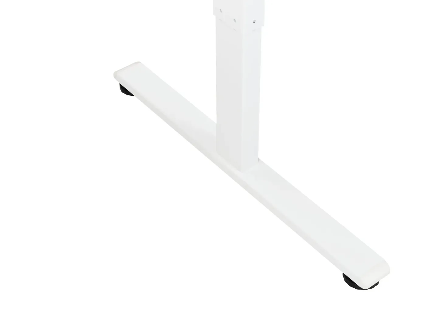 Elektrisk justerbart hjørneskrivebord DESTINES Hvid 160 cm 109 cm Venstrevendt