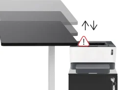 Elektrisk justerbart hjørneskrivebord DESTINES Hvid 160 cm 109 cm Højrevendt