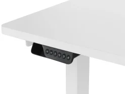 Elektrisk justerbart hjørneskrivebord DESTINES Hvid 160 cm 109 cm Højrevendt