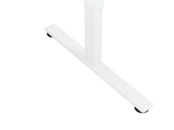 Elektrisk justerbart hjørneskrivebord DESTINES Hvid 160 cm 109 cm Højrevendt