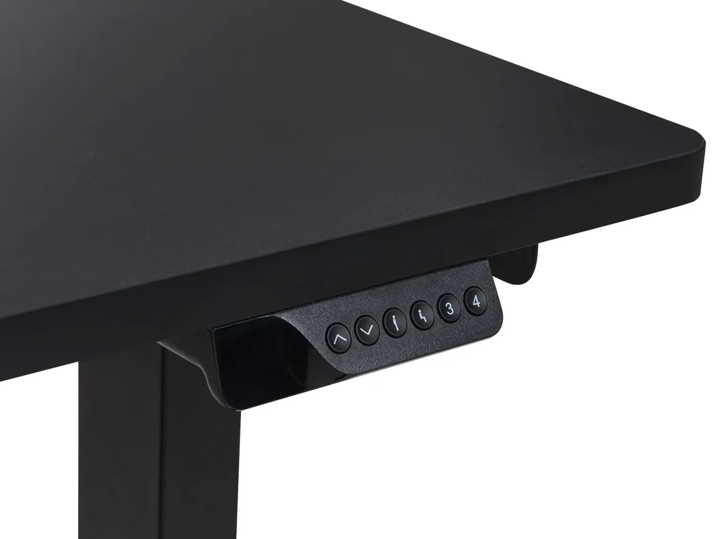 Elektrisk justerbart hjørneskrivebord DESTINES Sort 160 cm 109 cm Venstrevendt