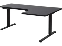 Elektrisk justerbart hjørneskrivebord DESTINES Sort 160 cm 109 cm Højrevendt