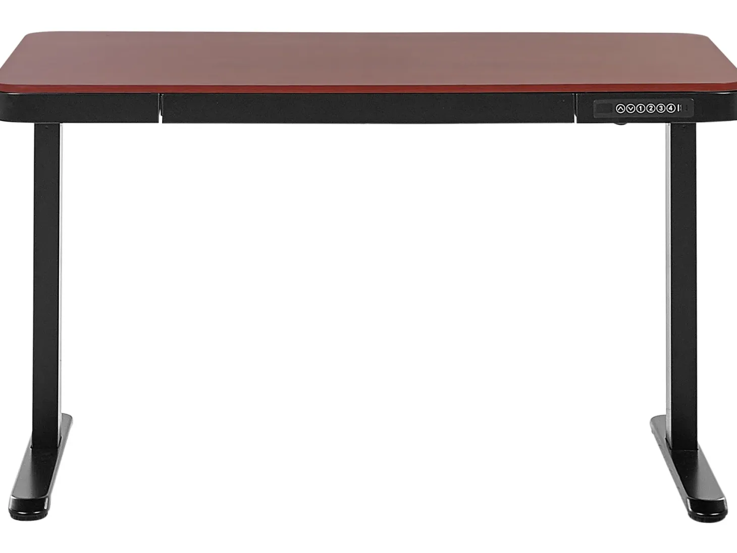 Elektrisk justerbart hæve sænkebord KENLY Mørkebrun 120 cm 60 cm med USB-port