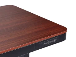 Elektrisk justerbart hæve sænkebord KENLY Mørkebrun 120 cm 60 cm med USB-port