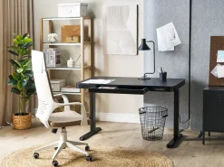 Elektrisk justerbart hæve sænkebord KENLY Sort 120 cm 60 cm med USB-port