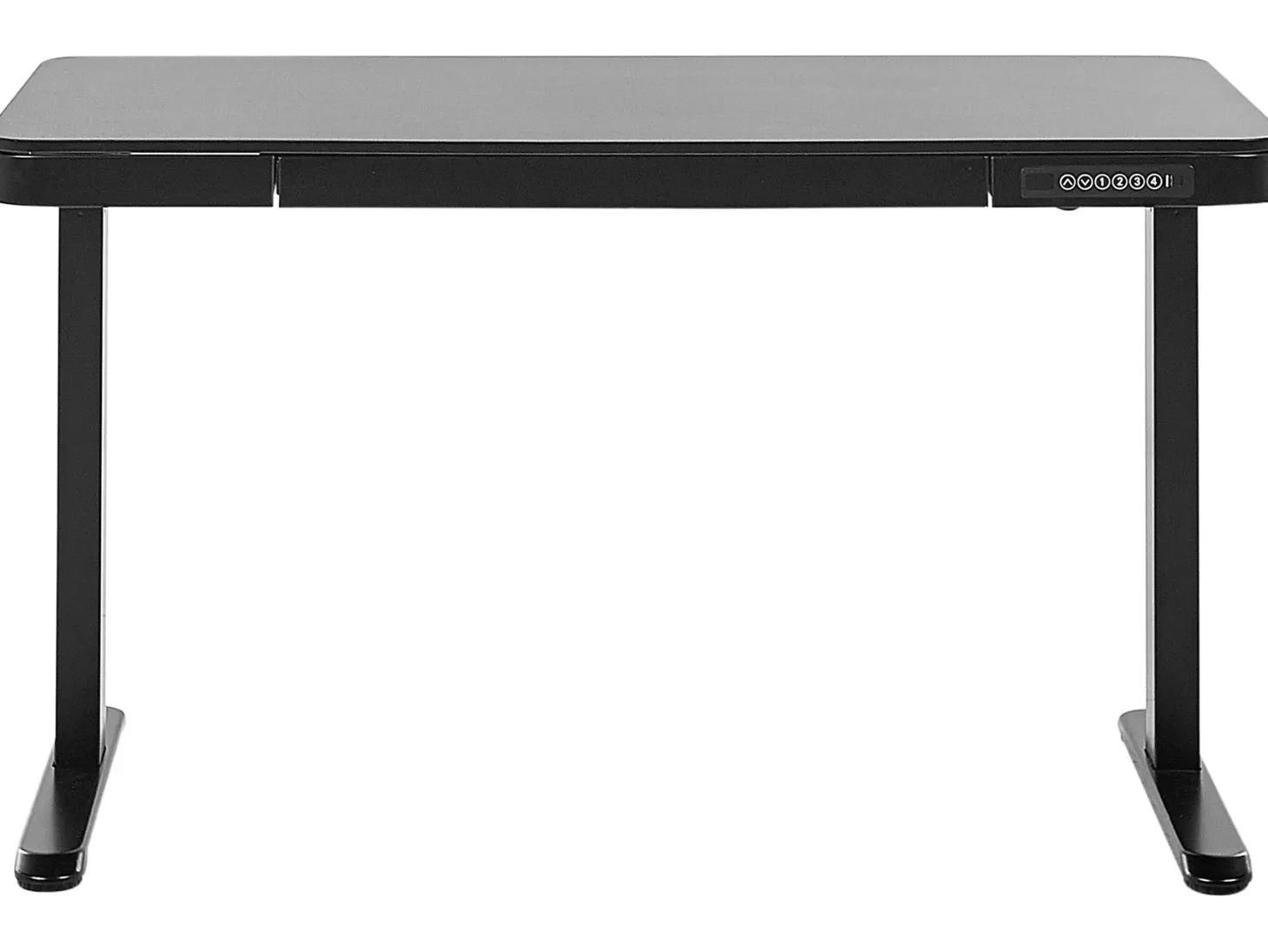 Elektrisk justerbart hæve sænkebord KENLY Sort 120 cm 60 cm med USB-port