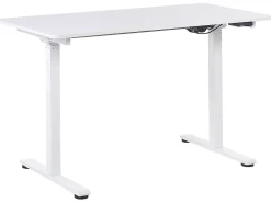 Elektrisk justerbart hæve sænkebord GRIFTON Hvid 120 cm 60 cm