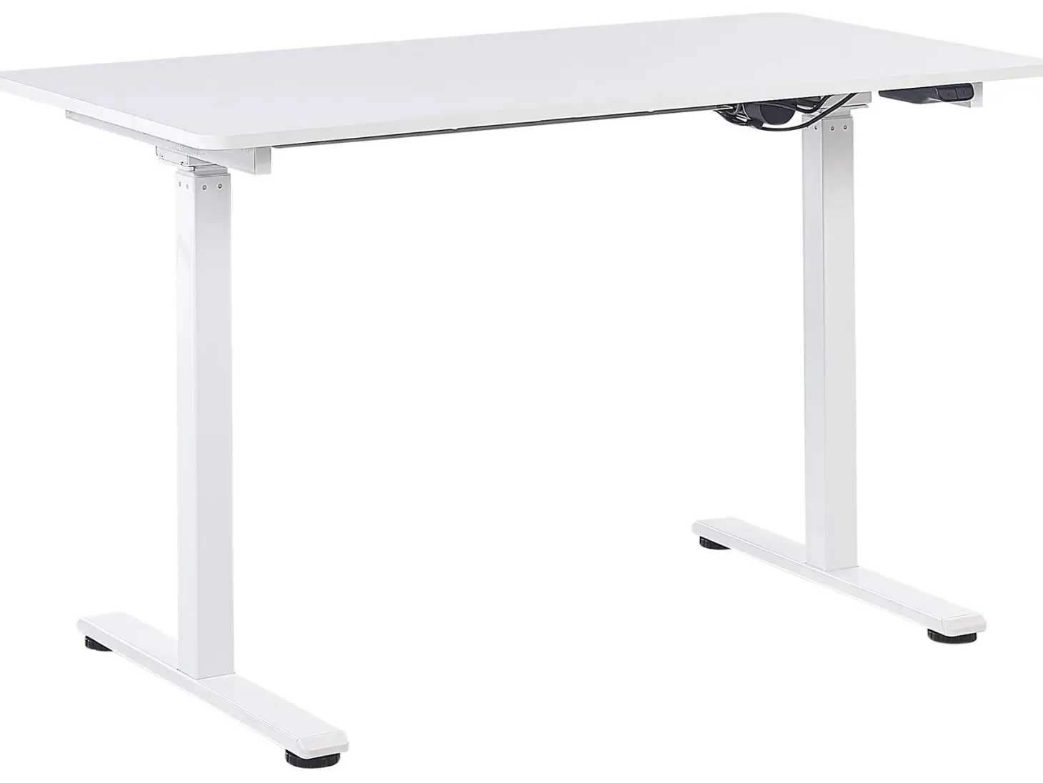 Elektrisk justerbart hæve sænkebord GRIFTON Hvid 120 cm 60 cm