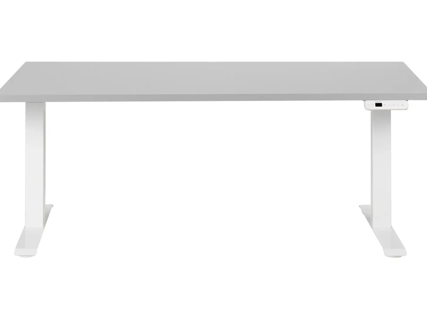 Elektrisk justerbart hæve sænkebord DESTINES Grå/hvid 160 cm 72 cm