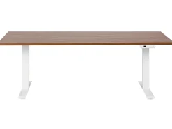 Elektrisk justerbart hæve sænkebord DESTINES Brun/hvid 180 cm 80 cm