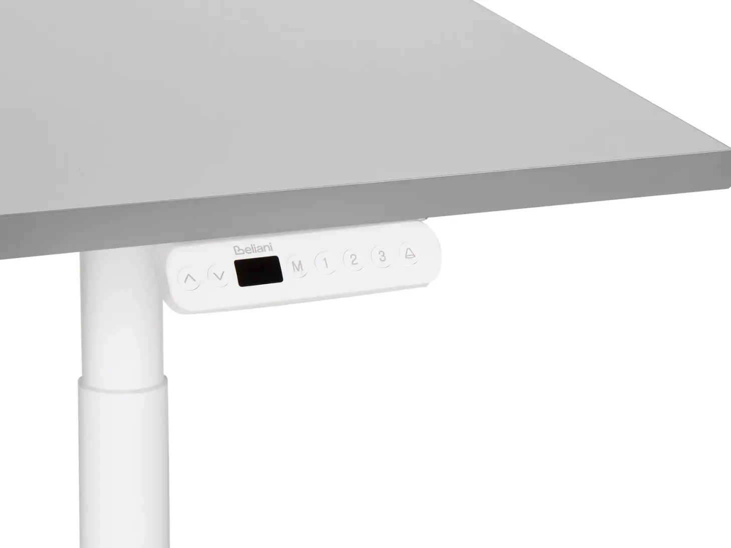Elektrisk justerbart hæve sænkebord DESTINAS Grå/hvid 160 cm 72 cm