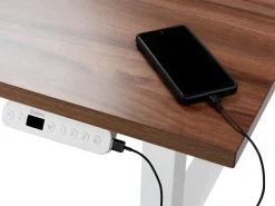 Elektrisk justerbart hæve sænkebord DESTINAS Hvid 180 cm 80 cm