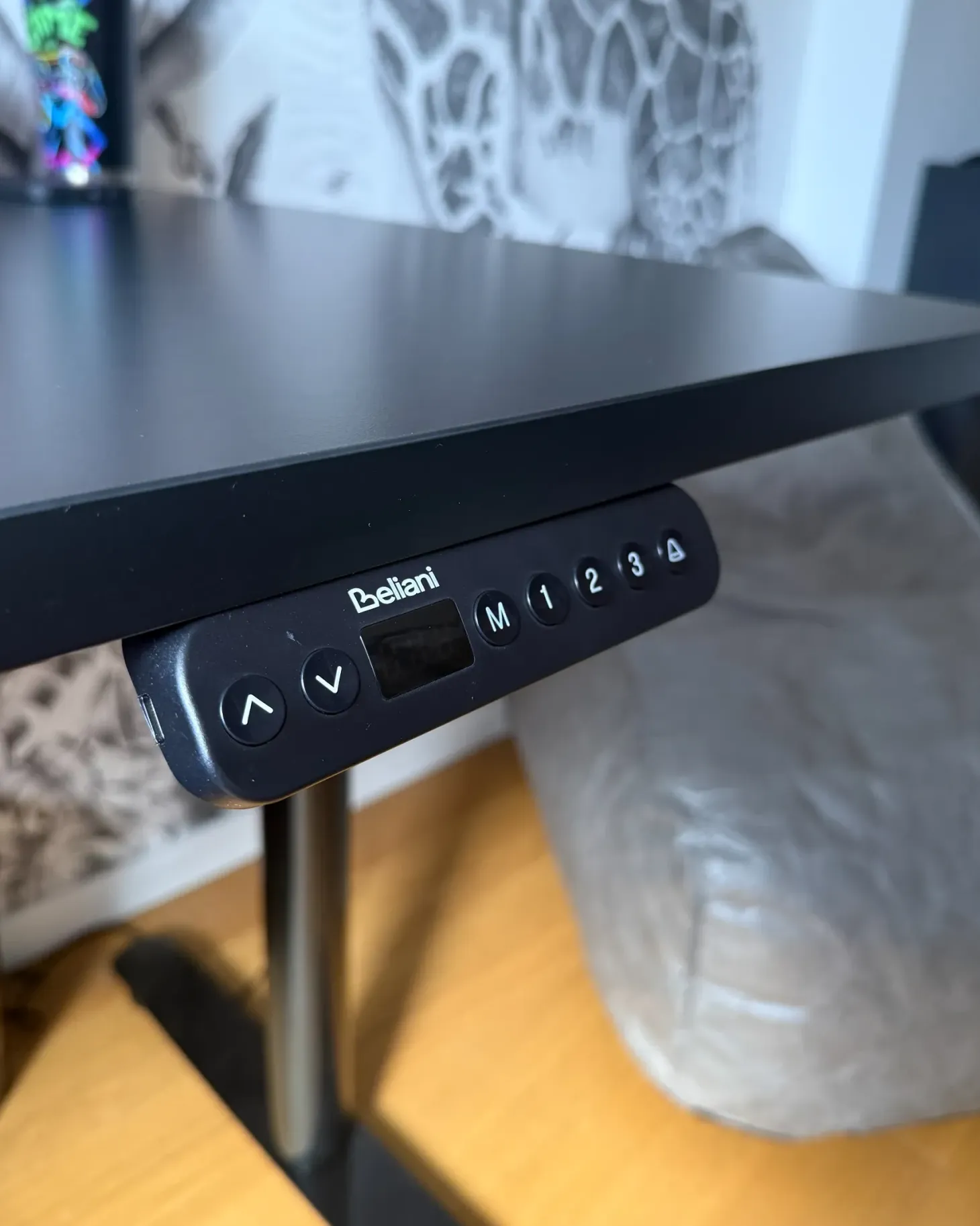 Elektrisk justerbart hæve sænkebord DESTINAS Sort 180 cm 80 cm