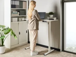 Elektrisk justerbart hæve sænkebord TAVARES Hvid 120 cm 60 cm