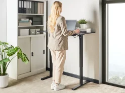 Elektrisk justerbart hæve sænkebord TAVARES Sort 120 cm 60 cm