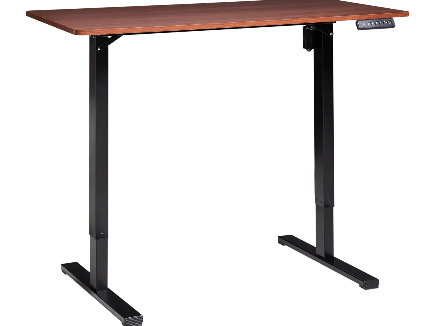 Elektrisk justerbart hæve sænkebord TAVARES Brun/sort 120 cm 60 cm
