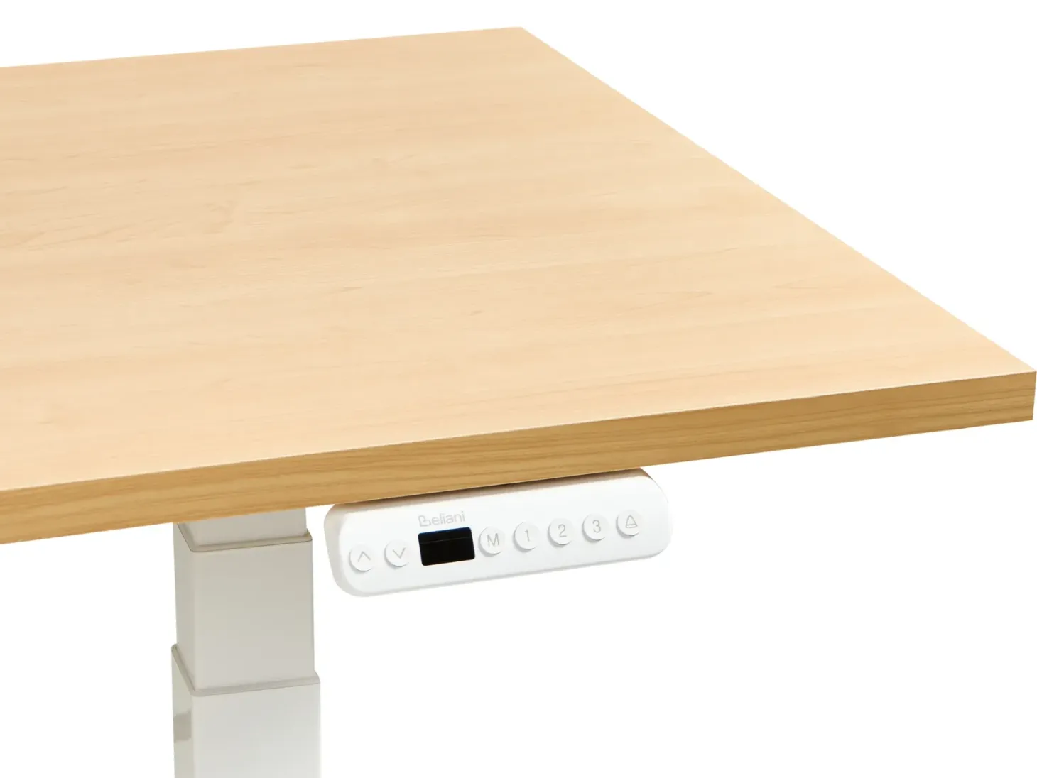 Elektrisk justerbart hæve sænkebord DESTINES Lysebrun/hvid 180 cm 72 cm