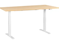 Elektrisk justerbart hæve sænkebord DESTINES Lysebrun/hvid 180 cm 72 cm